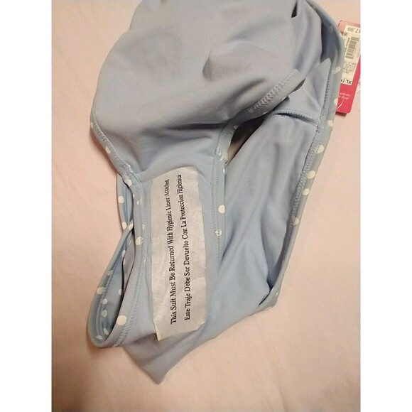 Xhilaration Women's Bikini Bottom High Waist High Leg White Polka Dot XL - Picture 5 of 10